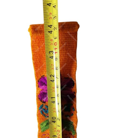 Peruvian Wool Woven Headband Belt Set Multicolor Floral Design - Picture 6 of 6